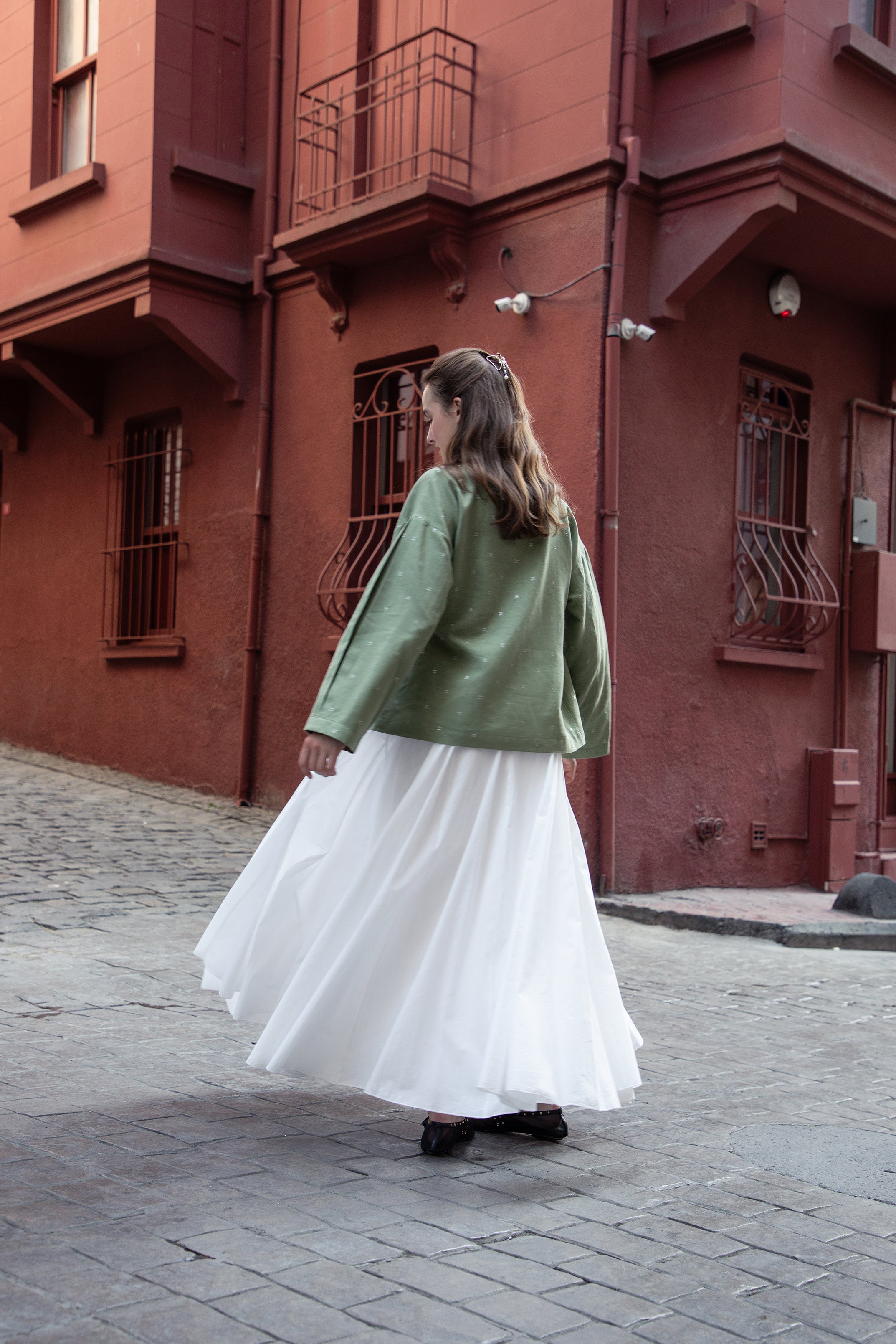 Tiered Cotton Voile Airy Skirt