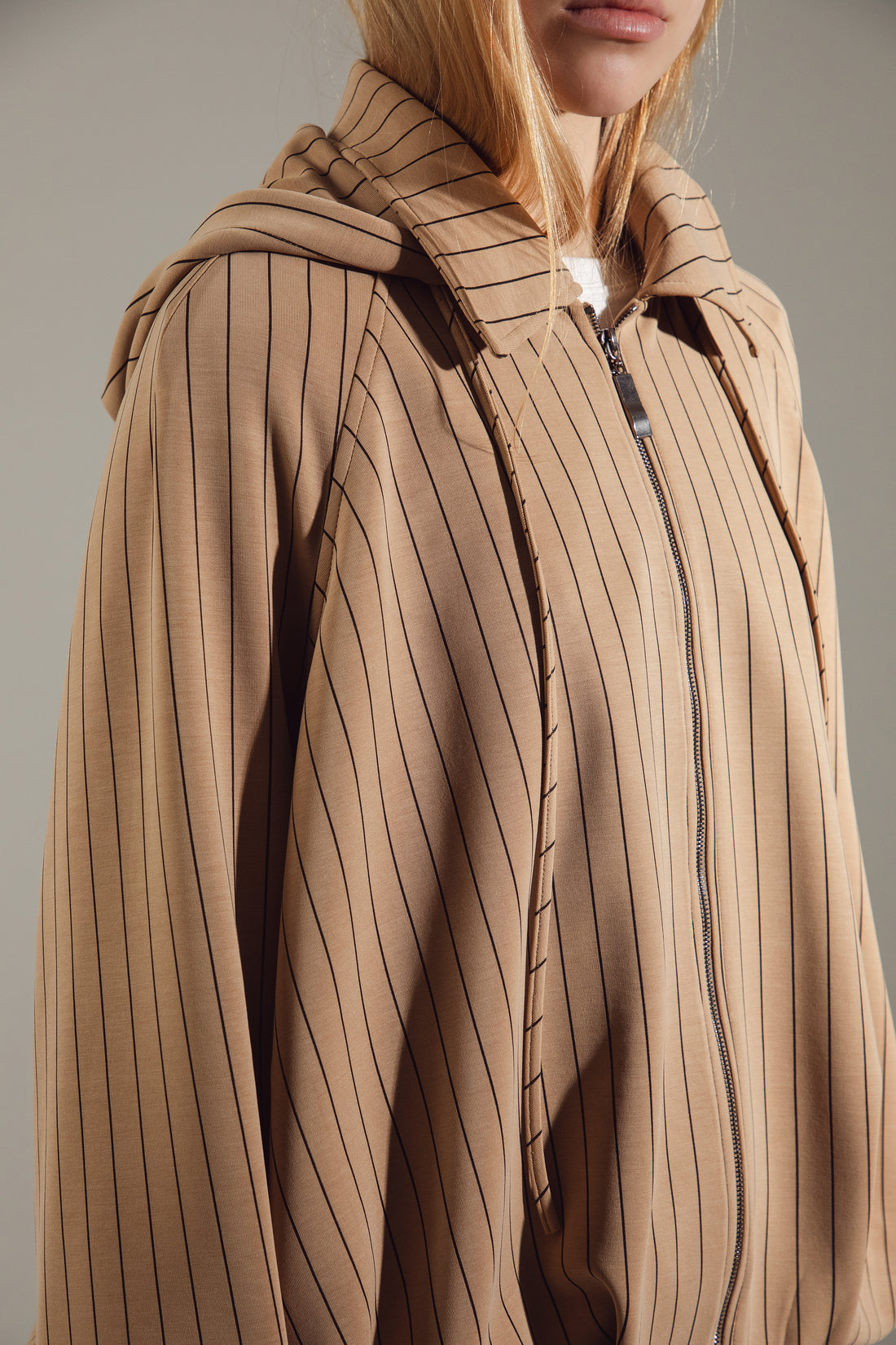 Sand-Tone Modal-Cotton Hooded Tracksuit
