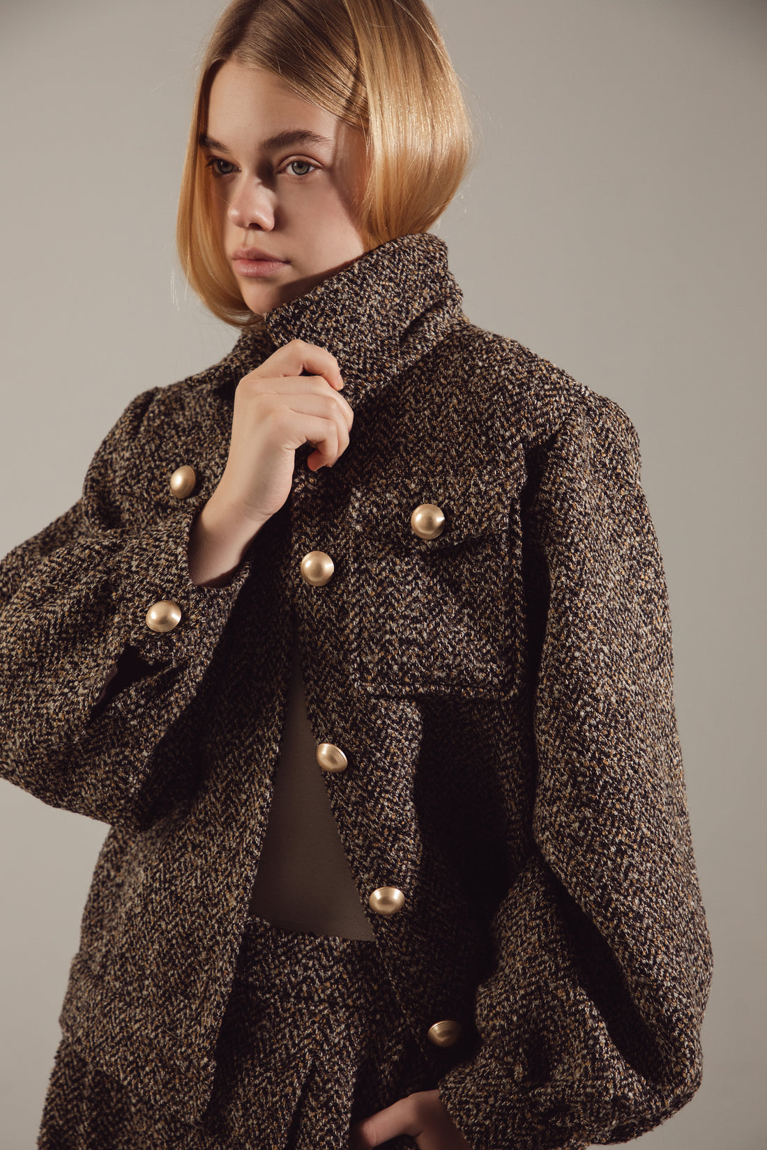 Deep Brown Wool-Blend Quiet Luxury Suit