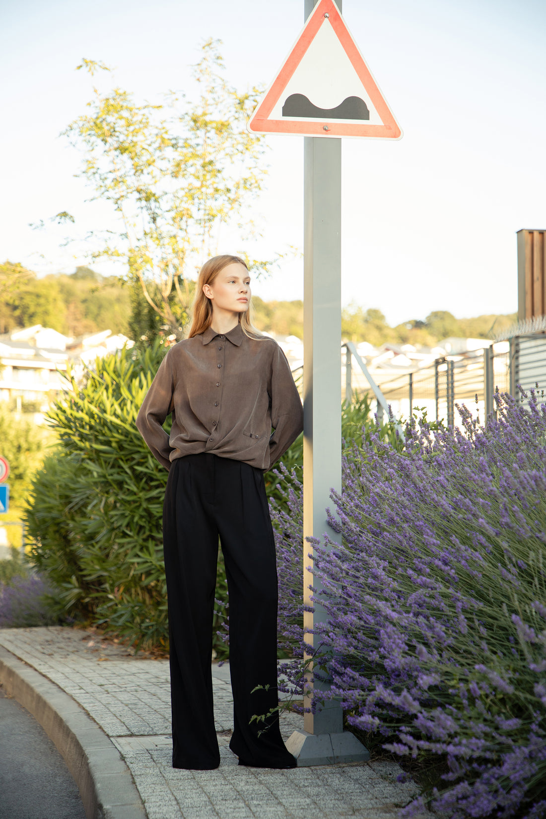 Cappuccino Silk-Cupro Multi-Way Shirt