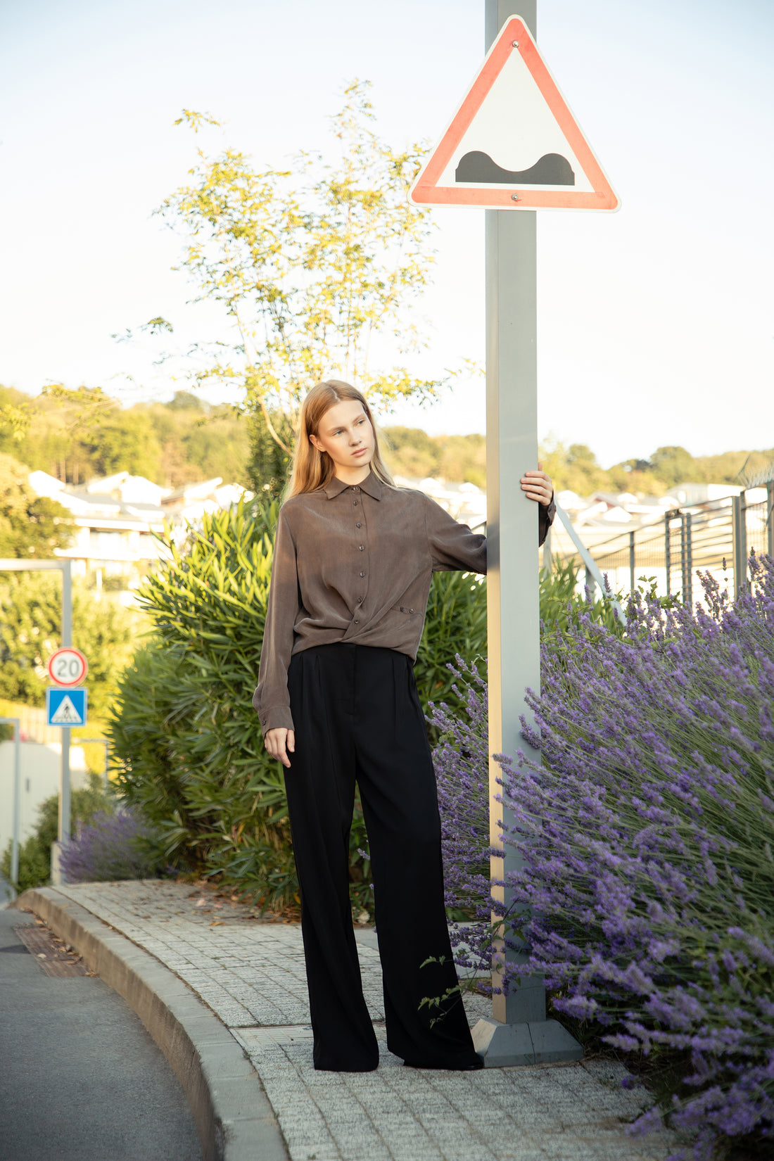 Cappuccino Silk-Cupro Multi-Way Shirt