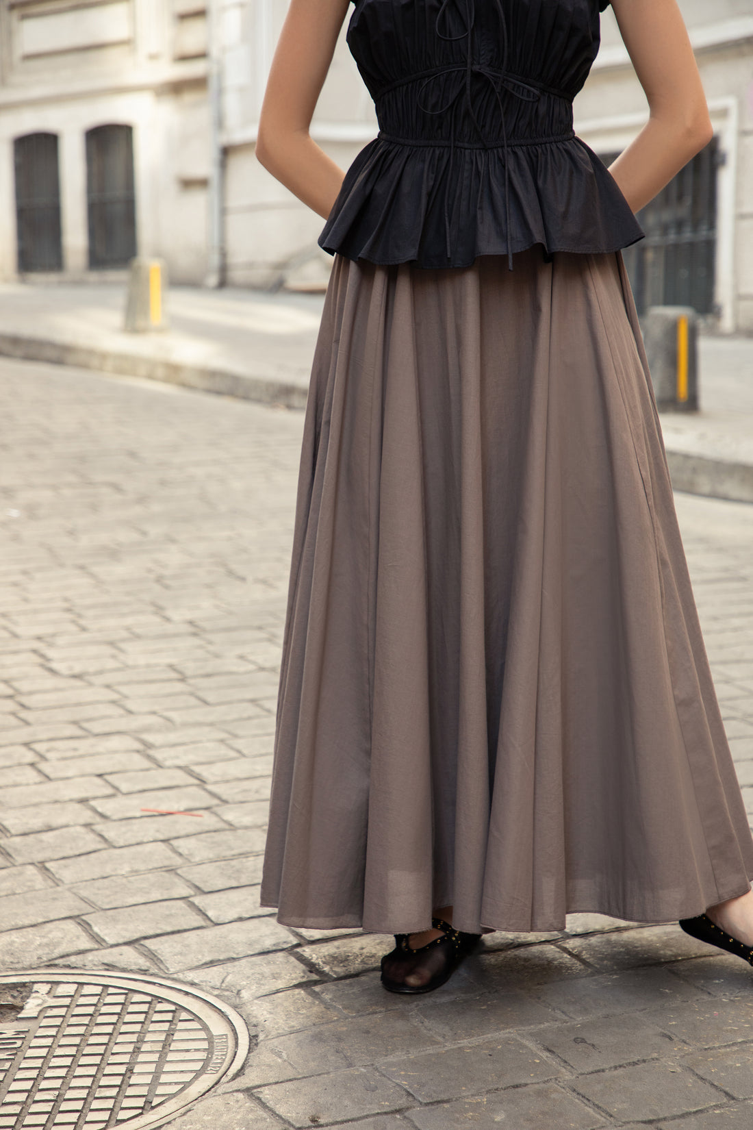 Tiered Cotton Voile Airy Skirt